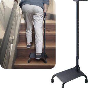 Stair Climbing Cane - Half Step Stair Lifts Seniors Step Helper Walking Sticks for Easy Walking Up and Down Stairs - Adjustable Stair Steady Stairs Assist Aid for Men Women Elderly